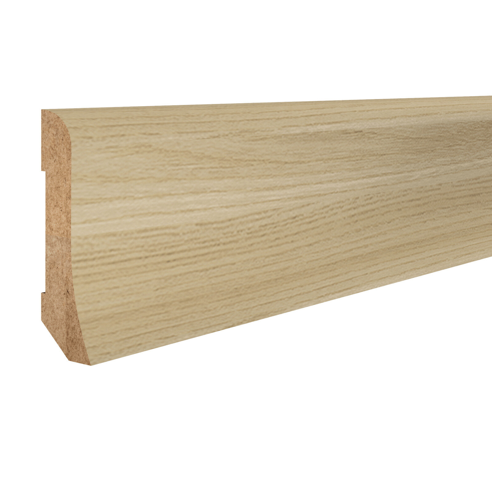 Rodapé em madeira clara, ideal para interiores