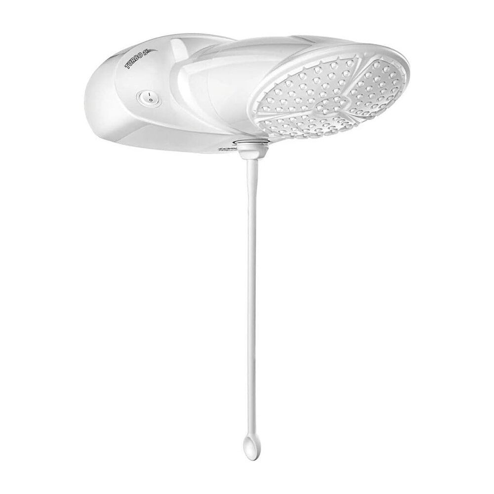 Chuveiro elétrico branco com design moderno