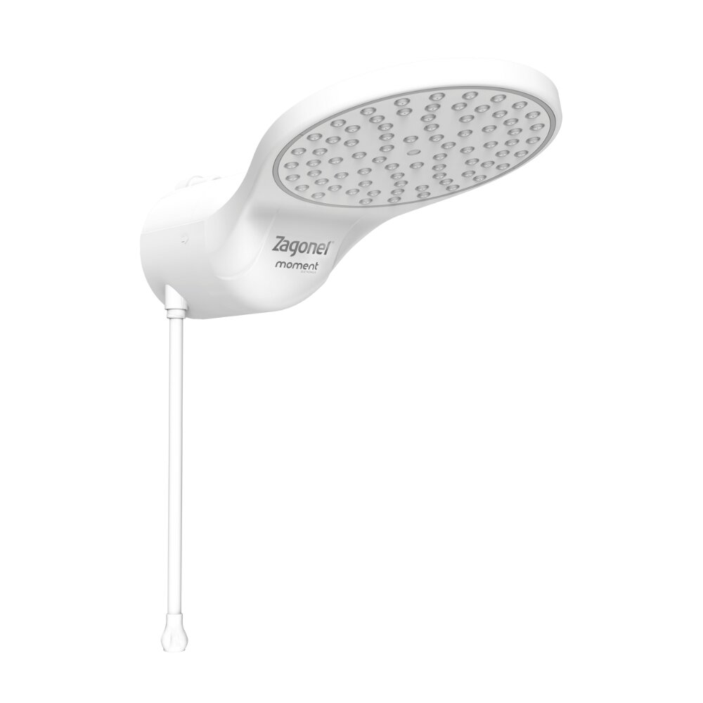 Chuveiro branco Zagonel com design moderno